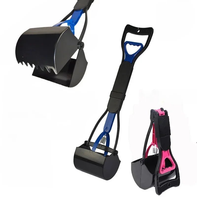Foldable Dog Poop Scooper – Long Handle, No-Bend Pick Up - Bramble and Paw