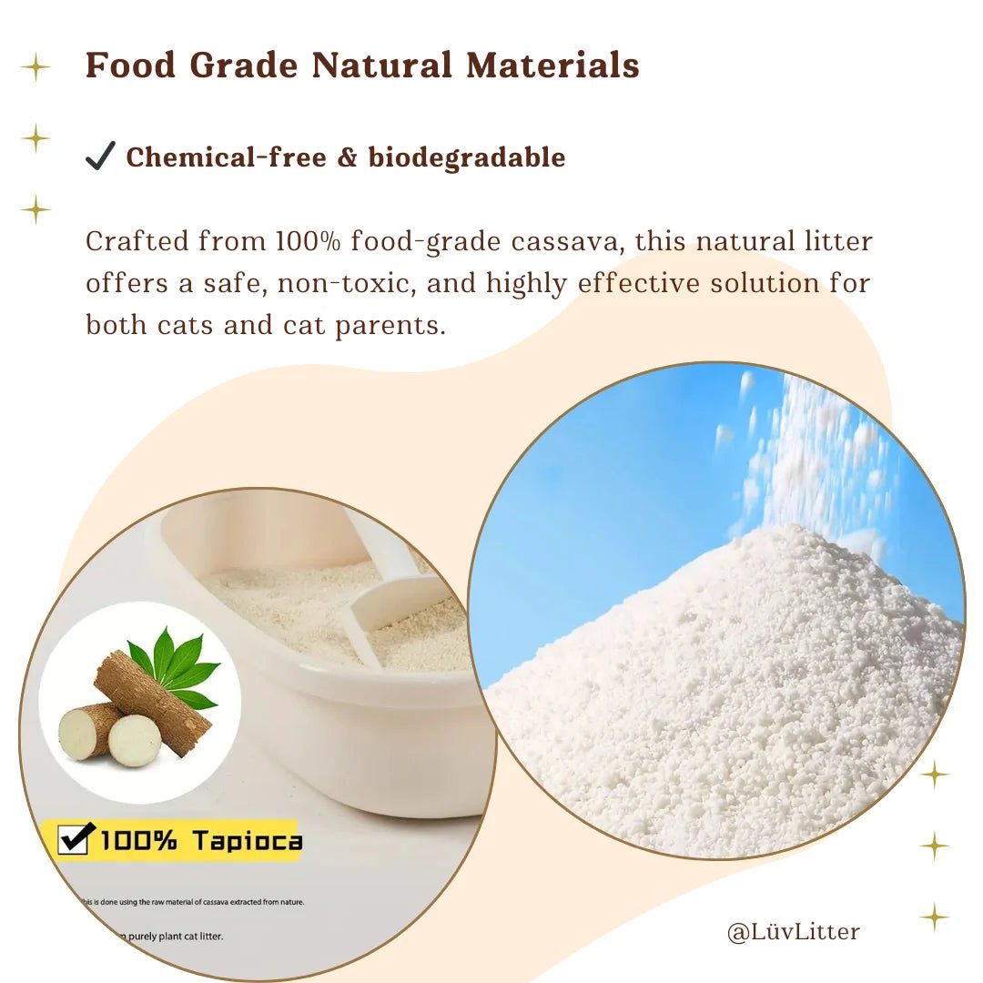 Natural Cassava Cat Litter – Clumping, Low Dust & Biodegradable - Bramble and Paw