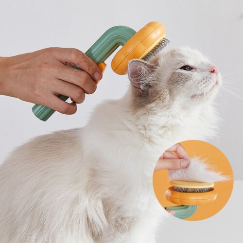 Pet Grooming Self Cleaning Slicker Brush For Dogs Cats Puppy Rabbit - Bramble and Paw