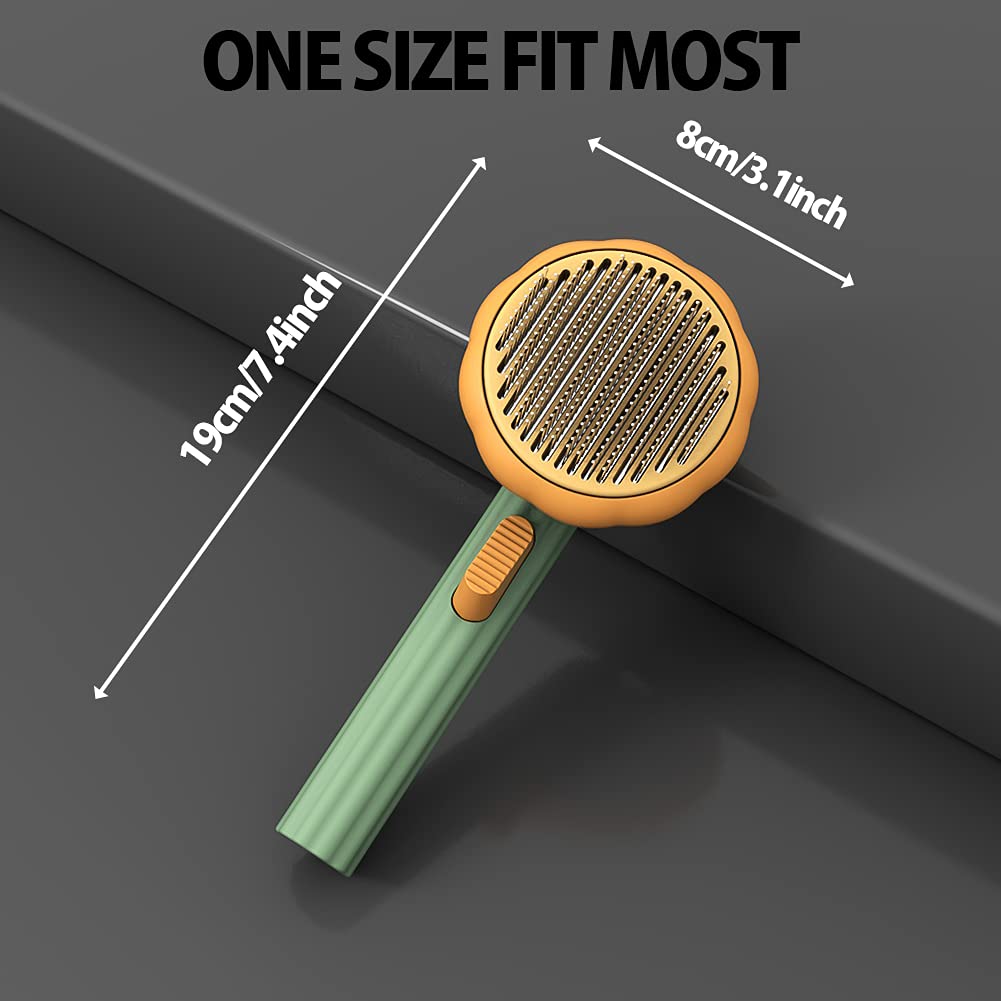 Pet Grooming Self Cleaning Slicker Brush For Dogs Cats Puppy Rabbit - Bramble and Paw