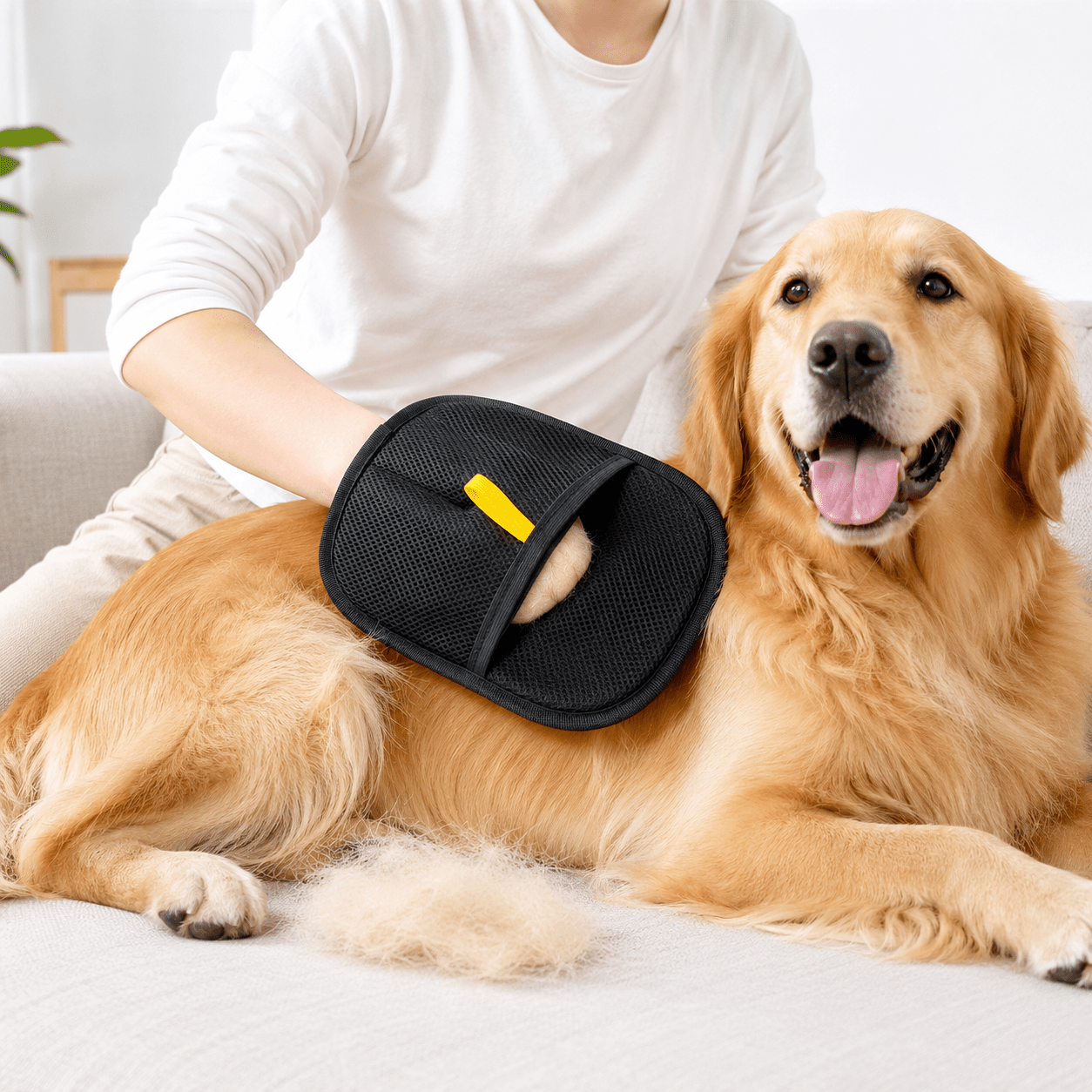 Reusable Pet Hair Remover Mitt – Washable Lint & Fur Remover Glove for Cats, Dogs, Furniture & Car Seats - Bramble and Paw